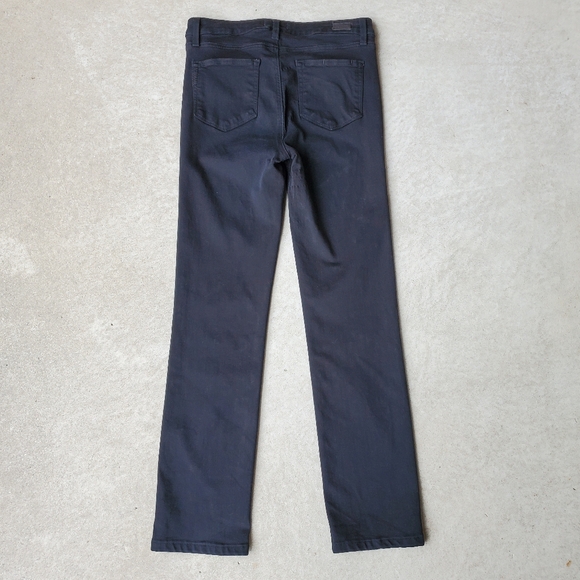 PAIGE 29 Hoxton High Rise Straight Leg Slim Casual Jeans in Dark Shadow - Picture 8 of 15